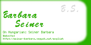 barbara seiner business card